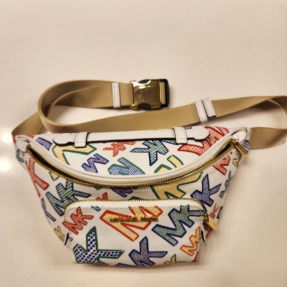 Michael Kors Multi-Color Erin Graphic Logo Belt Bag - Picture 2 of 3
